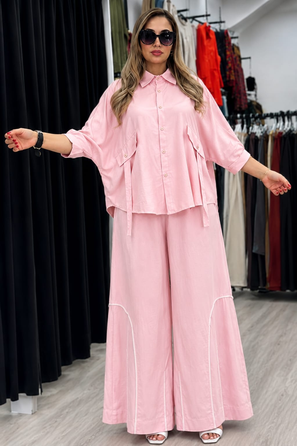 Chordset in Pink,green, brown,black
